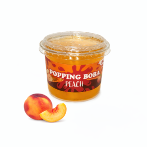 Kleurrijke fruitige perzik popping boba balletjes in een 500 gram verpakking voor bubble tea