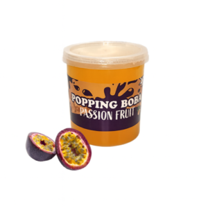 Grootverpakking 3kg Passievrucht Popping Boba voor horeca en bubble tea shops